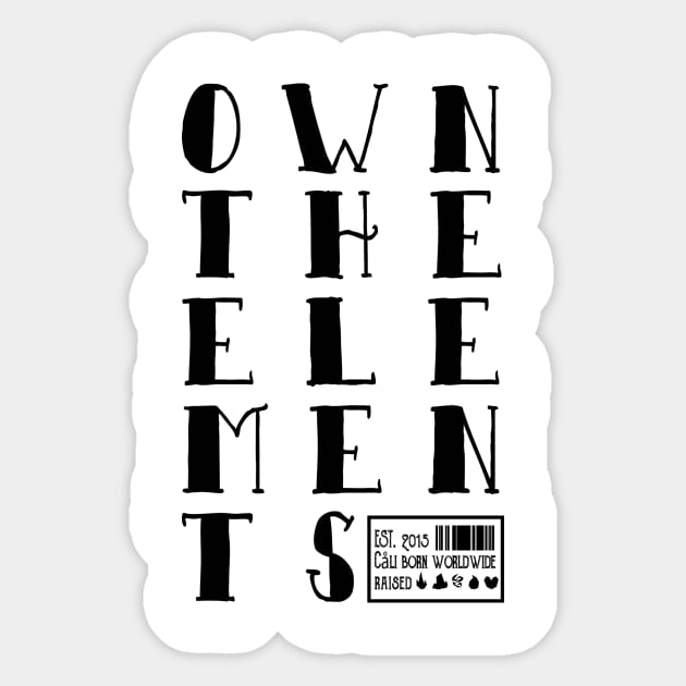 OTE 3x5 Stacked Logo Sticker by OwnTheElementsClothing